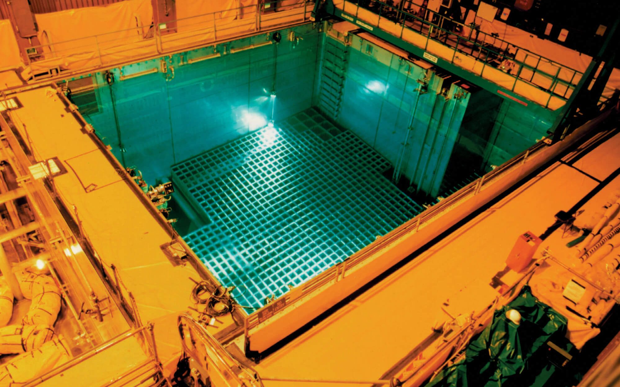 Cooling pool inside a nuclear power plant