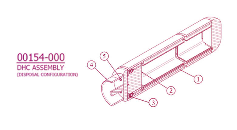 Cutaway diagram of canister