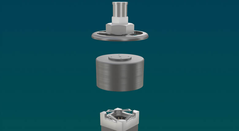 Diagram showing assembly of canister and lid