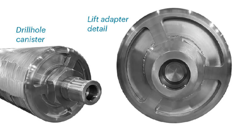 Universal canister system for deep borehole disposal