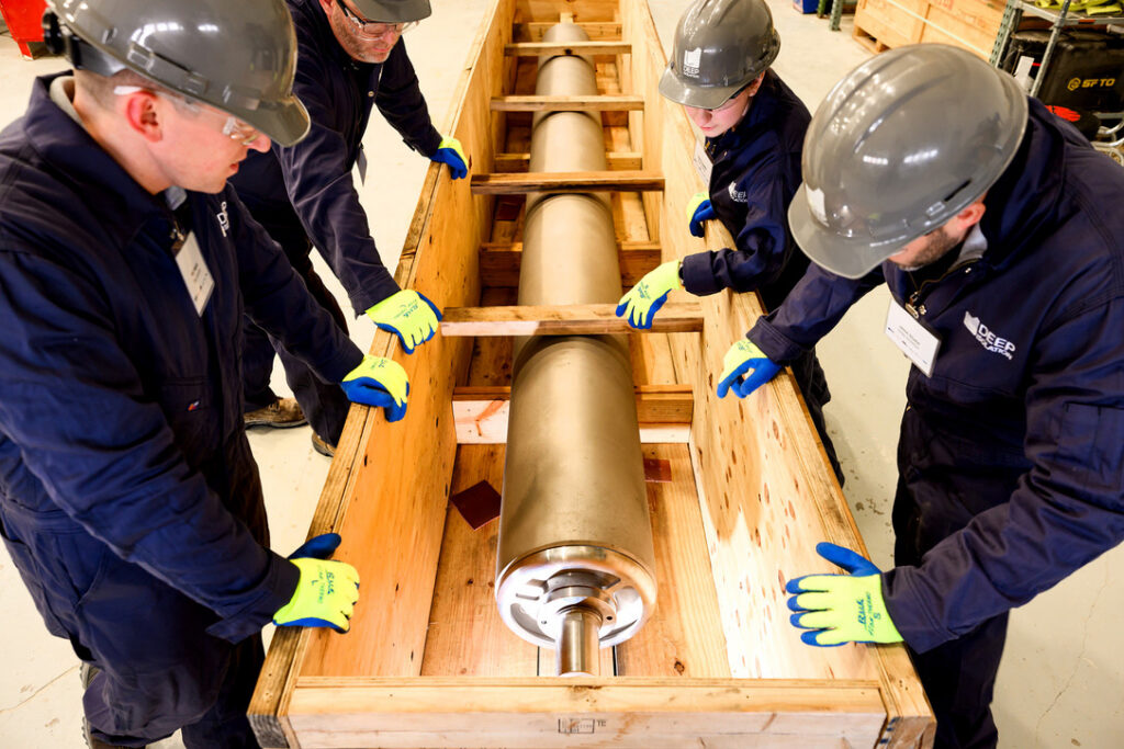 Unboxing the universal canister system at groundbreaking ceremony